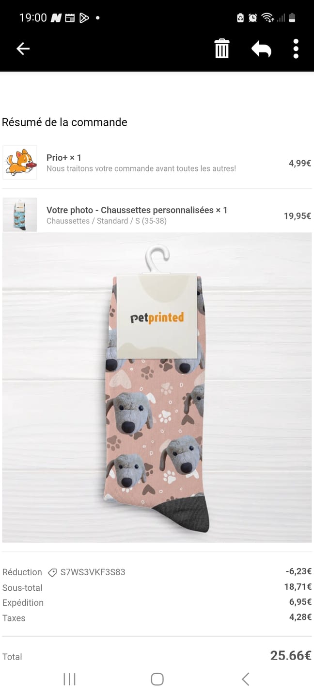 Customer photo review of Votre photo - Chaussettes personnalisées