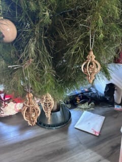 Customer photo review of Christmas Baubles - Happy Holidays
