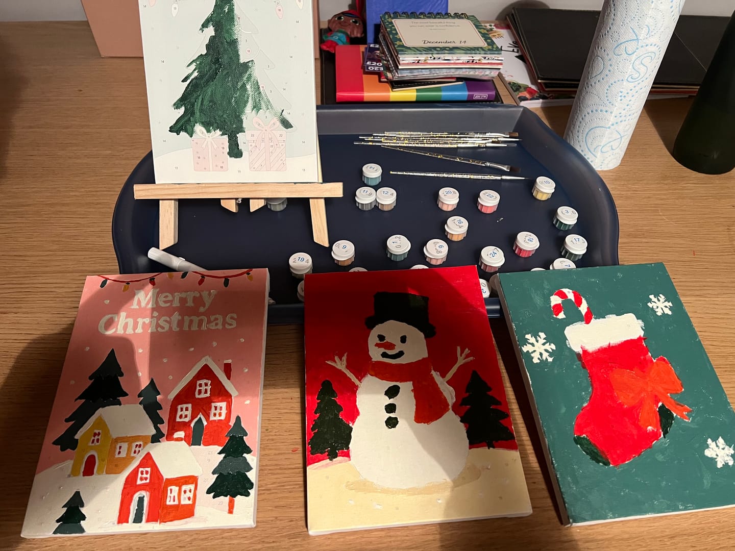 Customer photo review of 6 Mini Paintings -  Classic Christmas Set