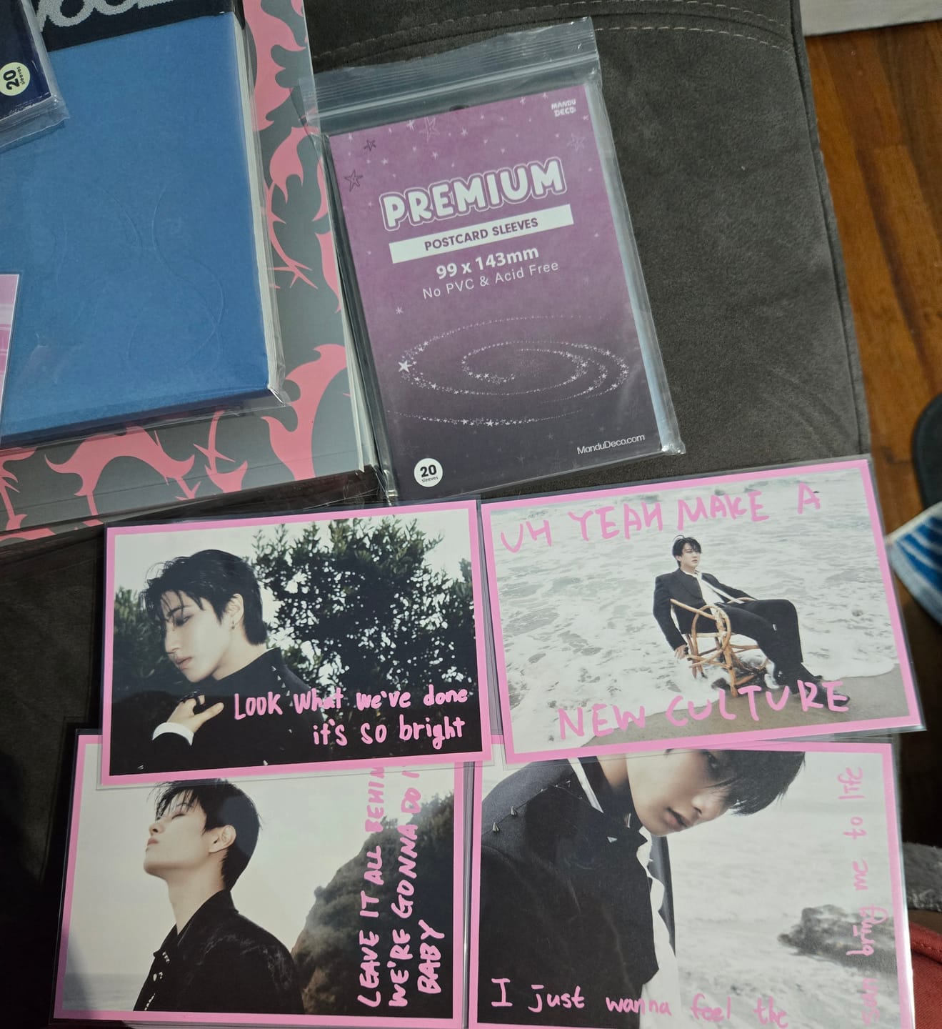 Customer photo review of LIMITED EDITION: PREMIUM LYRIC POSTCARD SLEEVES (99x143MM)