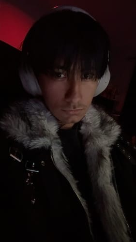 Customer photo review of Omirad Faux Fur Collar Suede-Texture Buckle Bomber Jacket