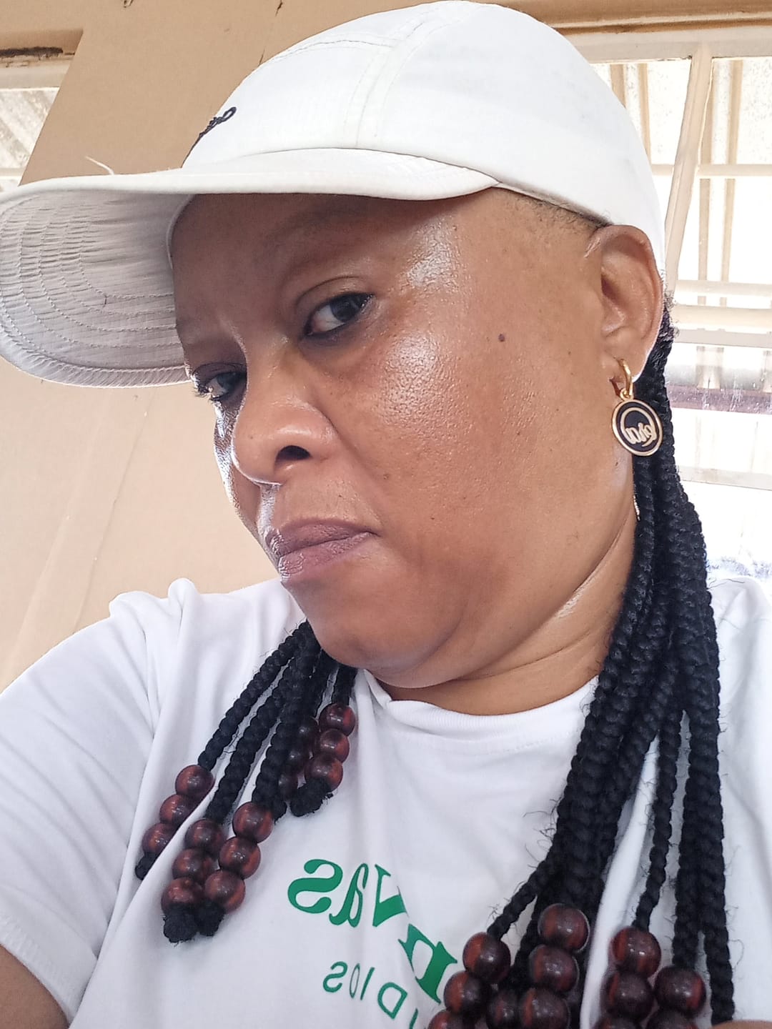 Customer photo review of Gold Diva Drop Earrings