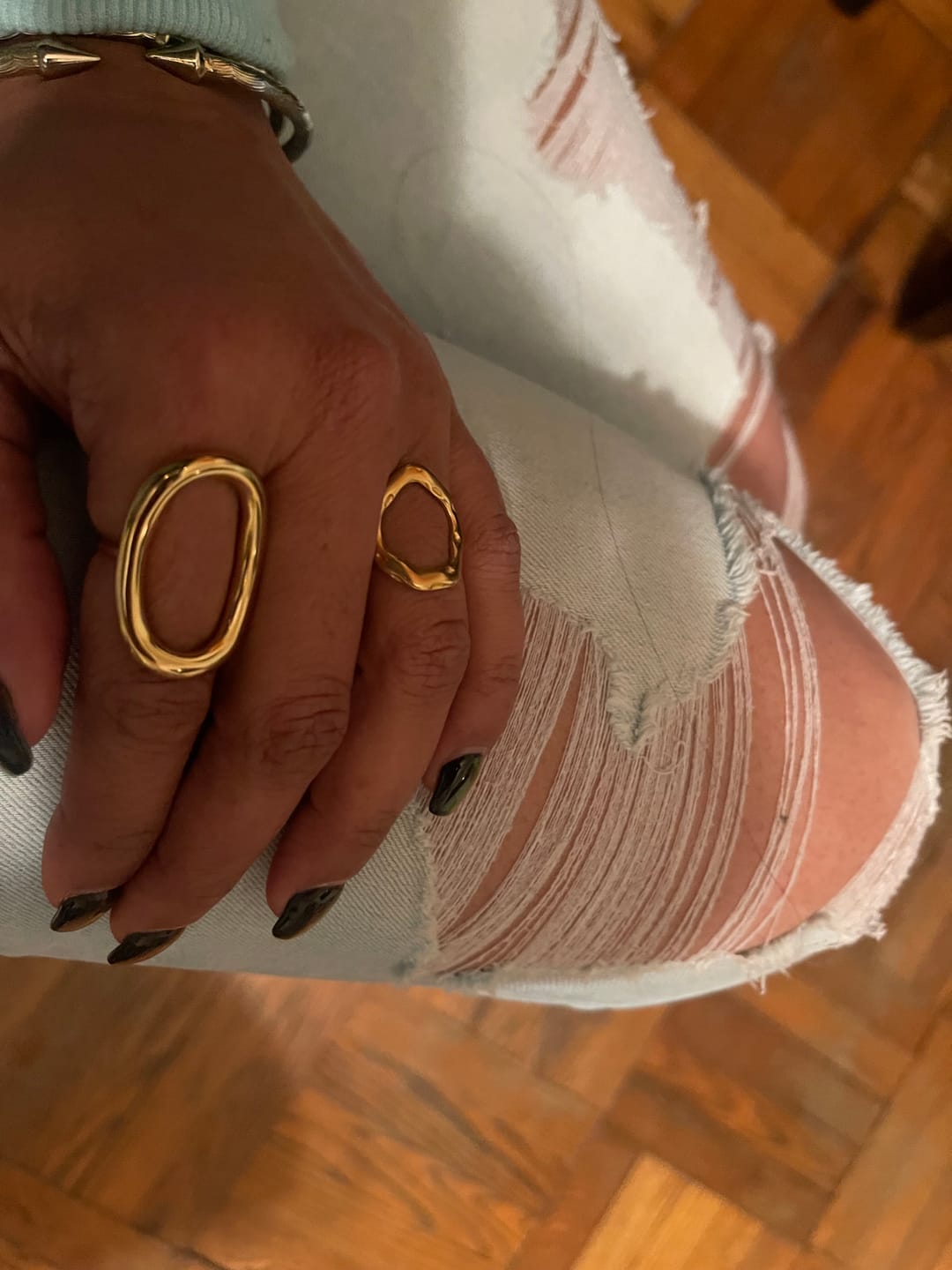 Customer photo review of Cannes Chunky Earrings (Bundle)