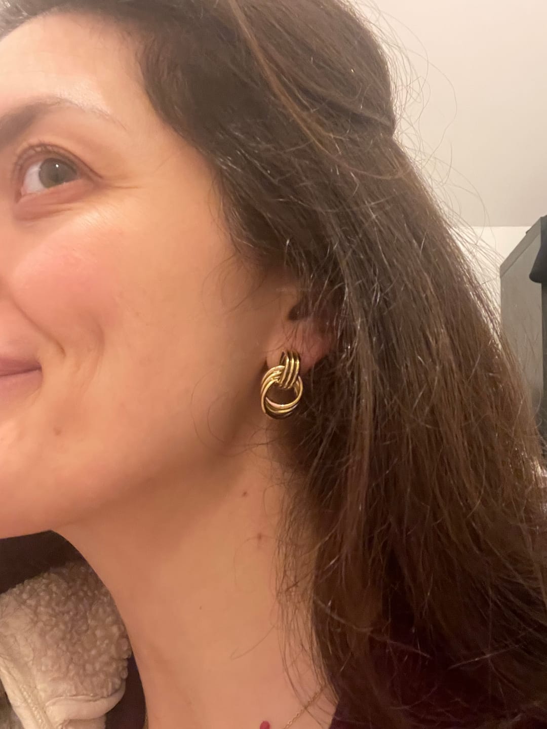 Customer photo review of Knot Statement Studs