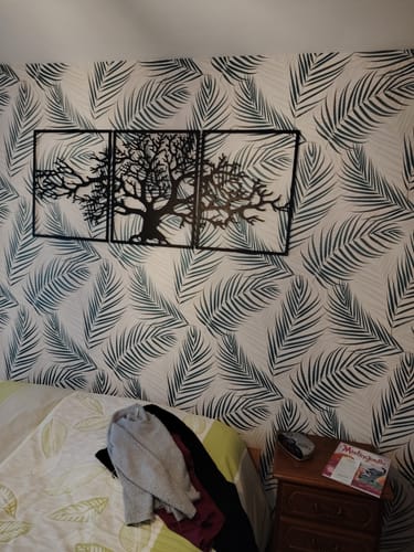 Customer photo review of Décoration murale en métal moderne - Triptyque Arbre De Vie (P01)