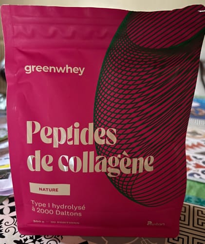 Photo d'un client du sachet rose de Peptides de Collagène saveur Nature.