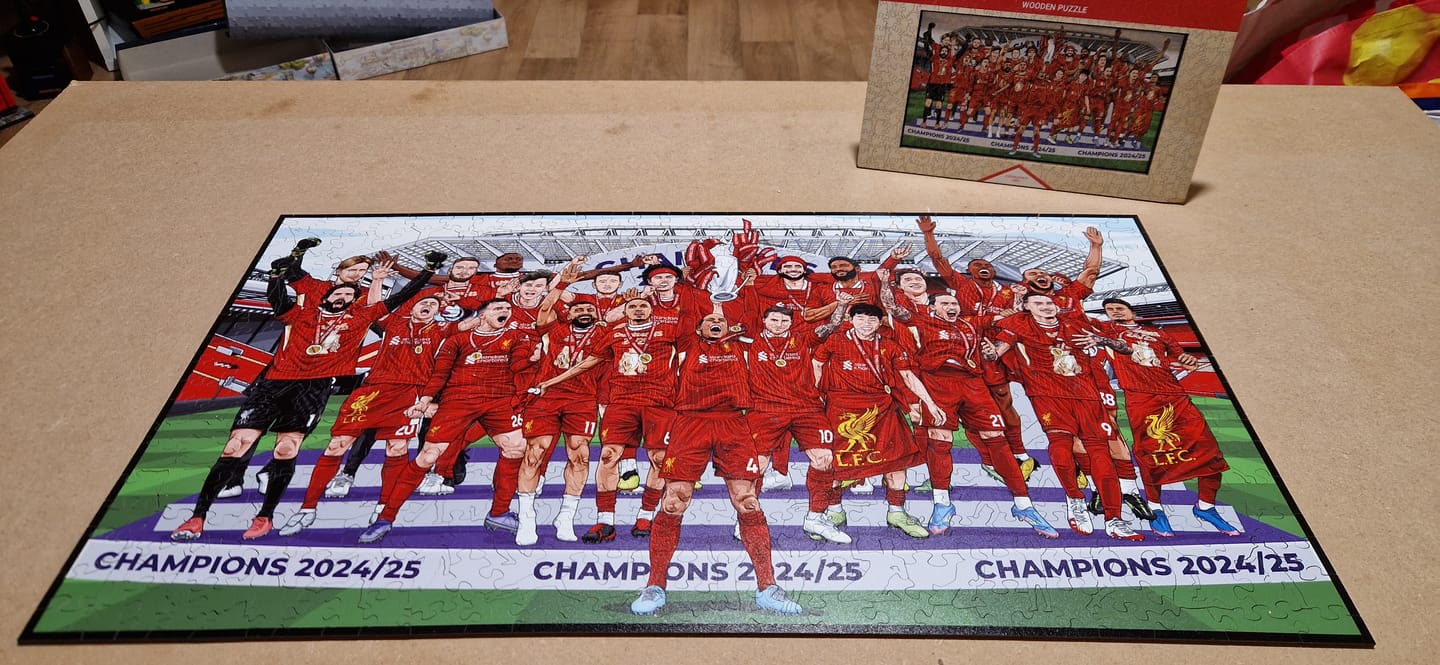 Customer photo review of Liverpool FC® Premier League Champions 24/25 - Wooden Puzzle