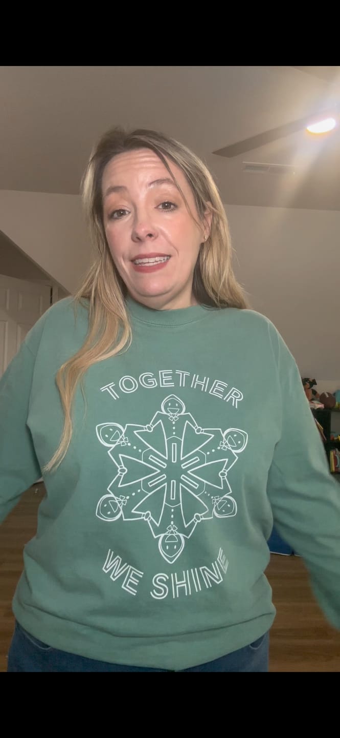 Customer photo review of Together We Shine Comfort Colors Long Sleeve T-Shirt