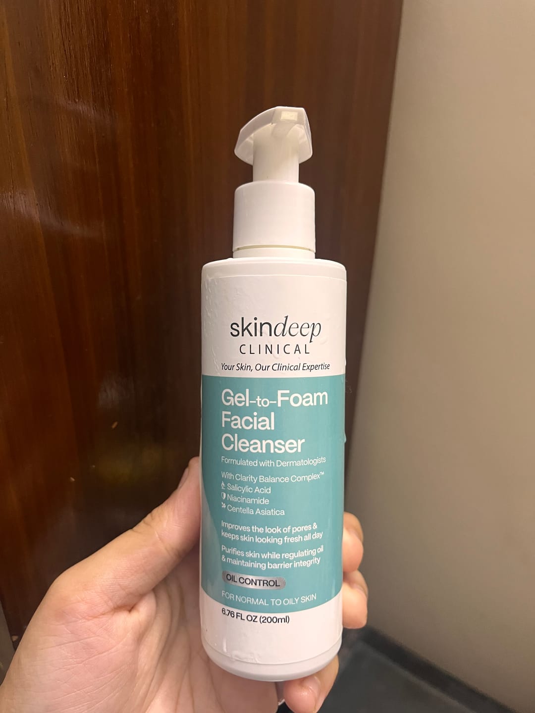 Customer photo review of Gel-to-Foam Facial Cleanser