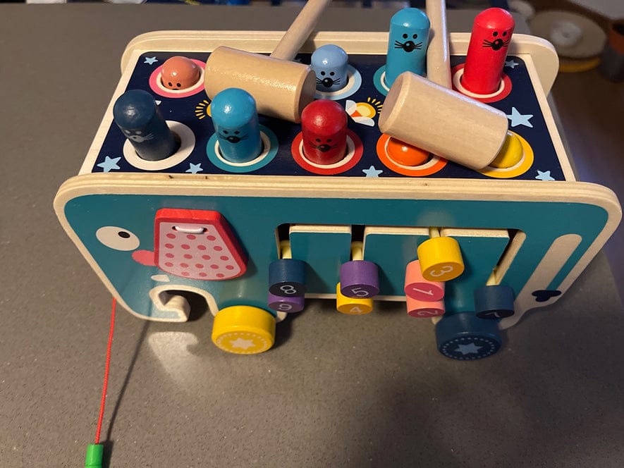 Customer photo review of Marvin’s Wooden Pounding Bench