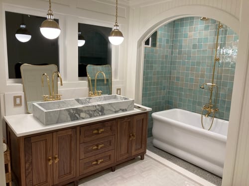 Customer photo review of Unlacquered Brass Kitchen Faucet #VFK002