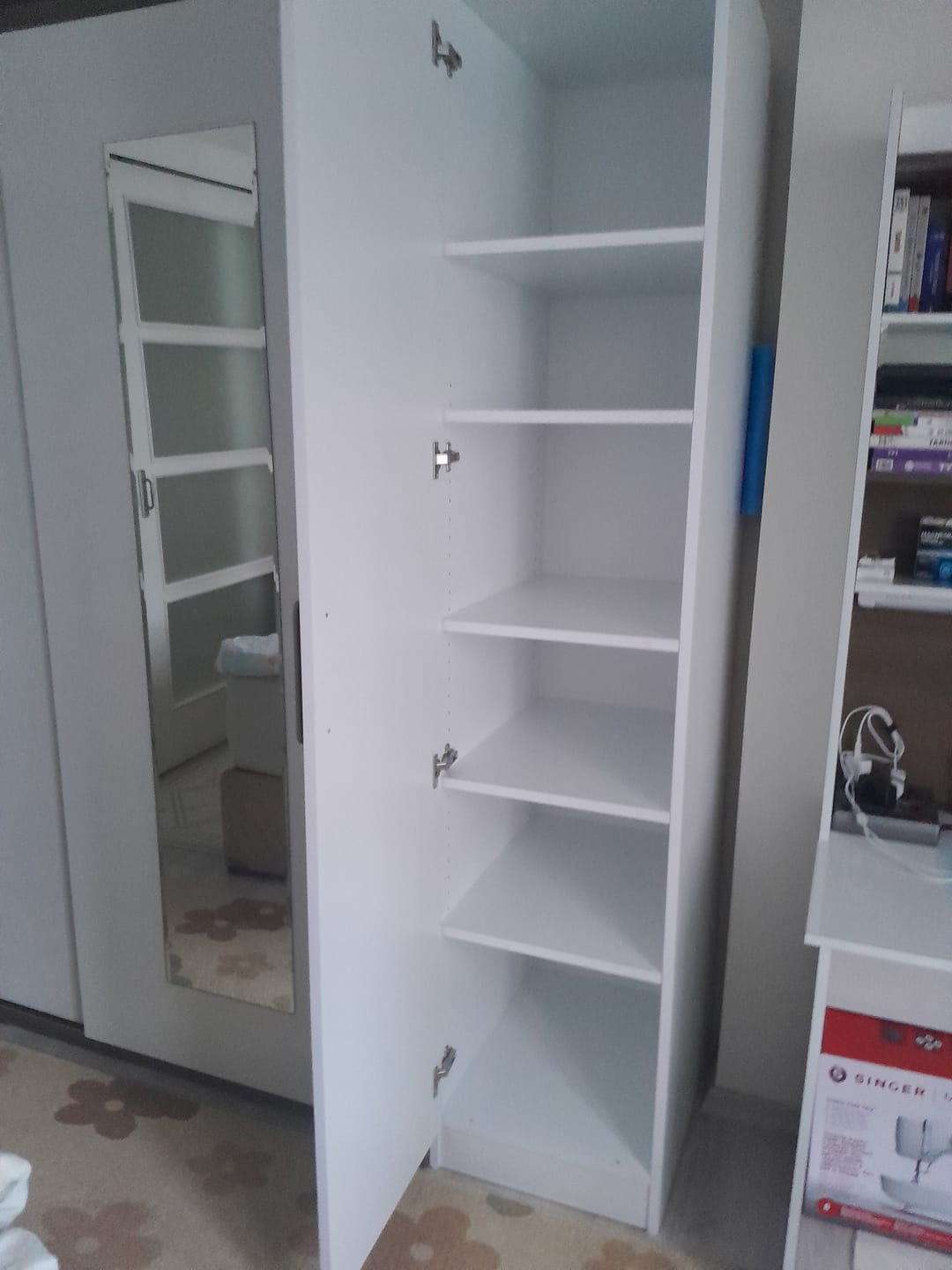 Customer photo review of Rani BA162 Gardırop Tek Kapaklı 5 Raflı Elbise Dolabı Beyaz