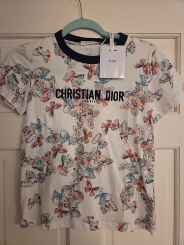 Customer photo review of Dior 25C T-Shirt Papillon multicolore Pattern 228799