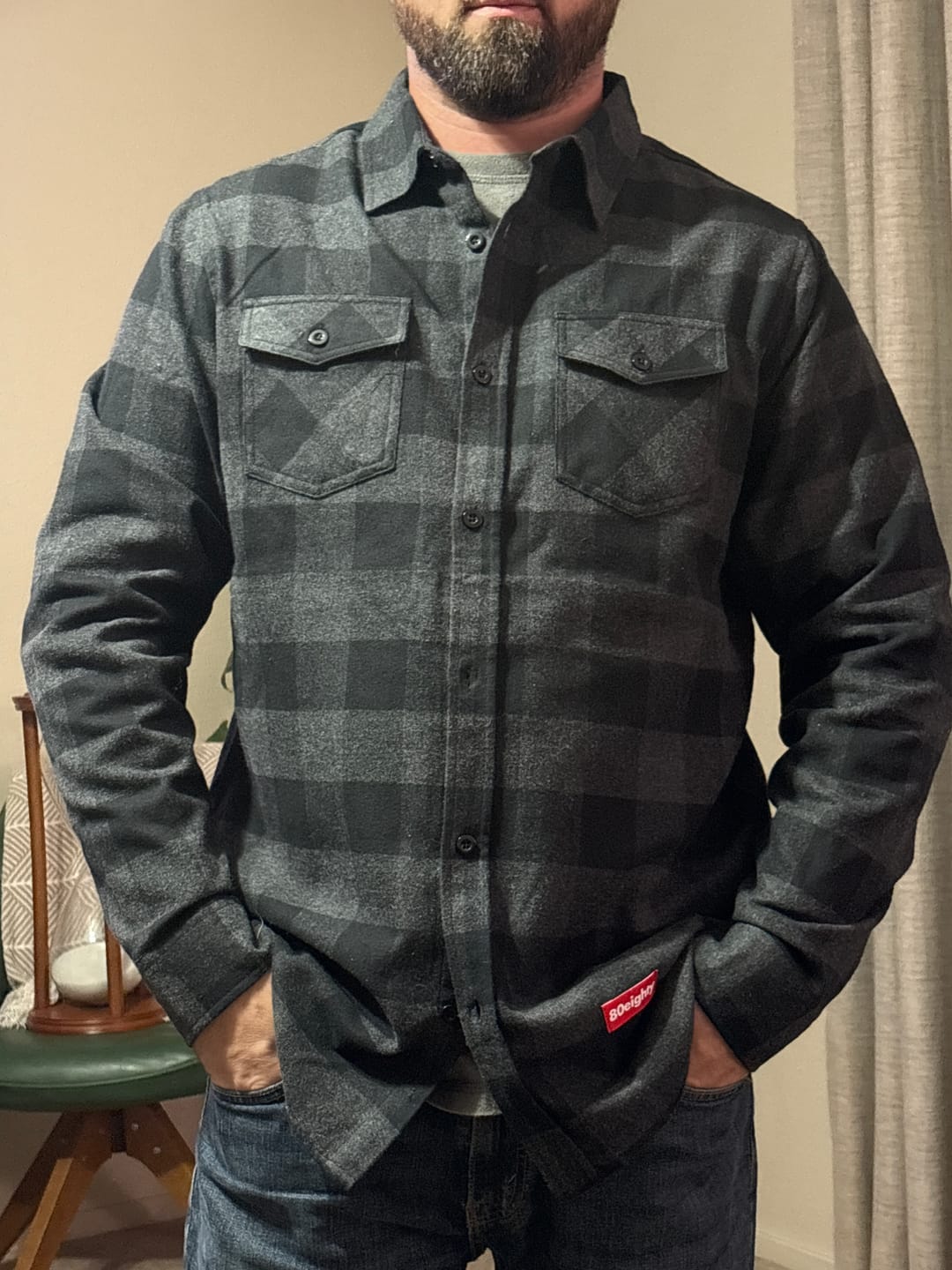 Customer photo review of 80Eighty® Charcoal-Black Flannel