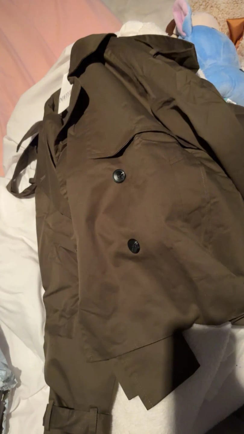 Customer photo review of Lavinia Short Trench Coat