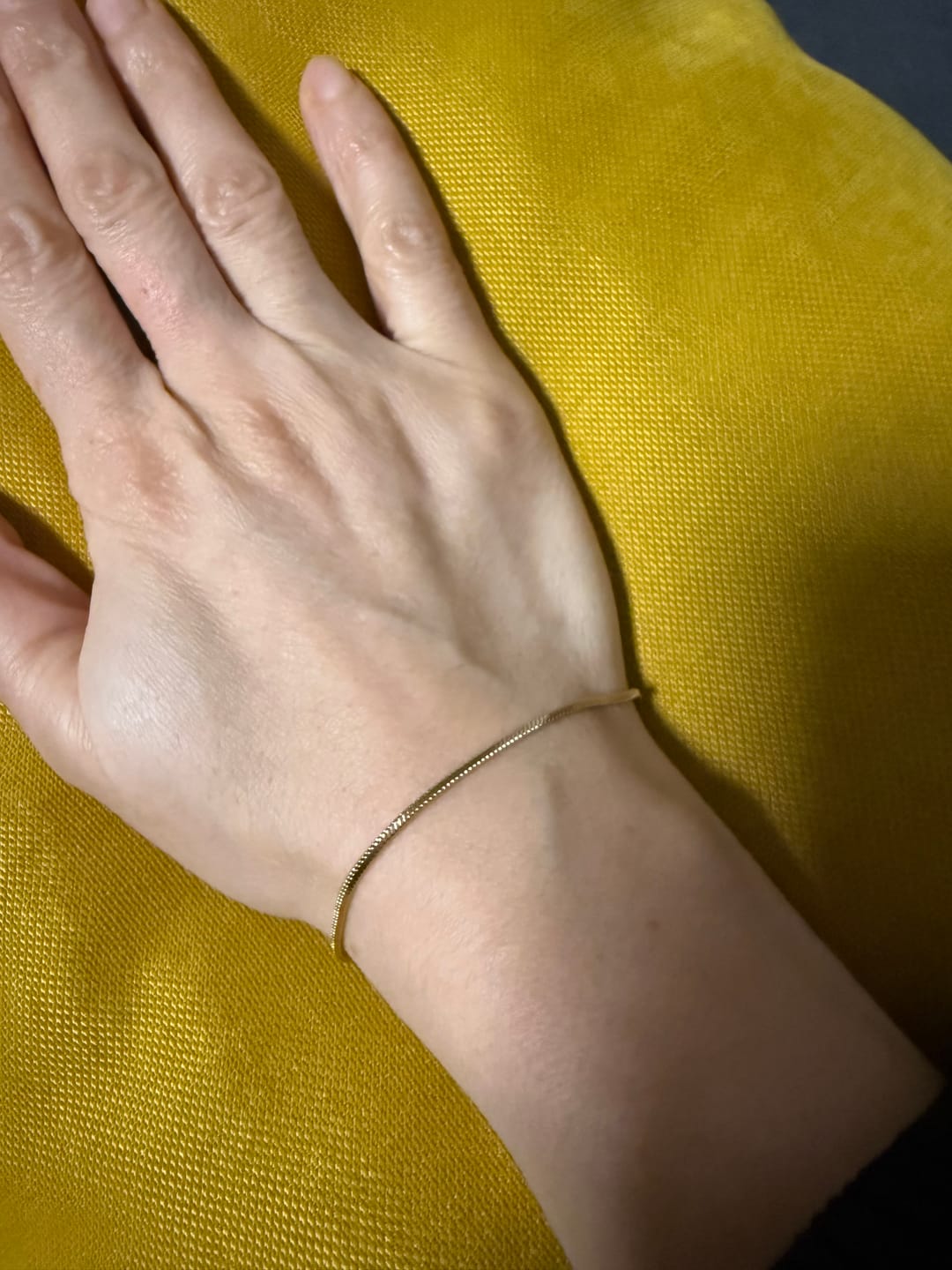 Customer photo review of Flora Gold Bracelet