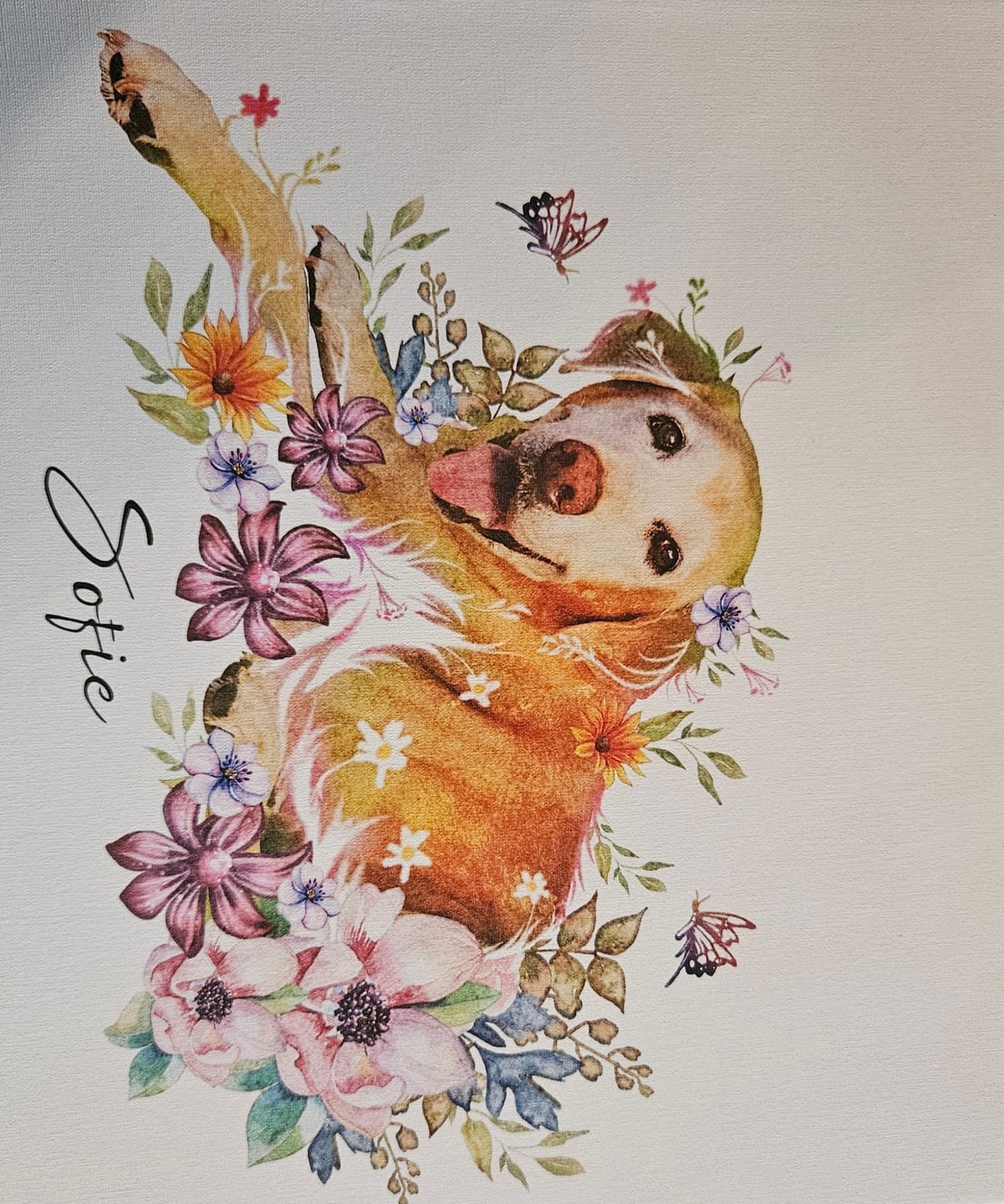 Customer photo review of Flowerpup Custom Pet Portrait (Humans too!)