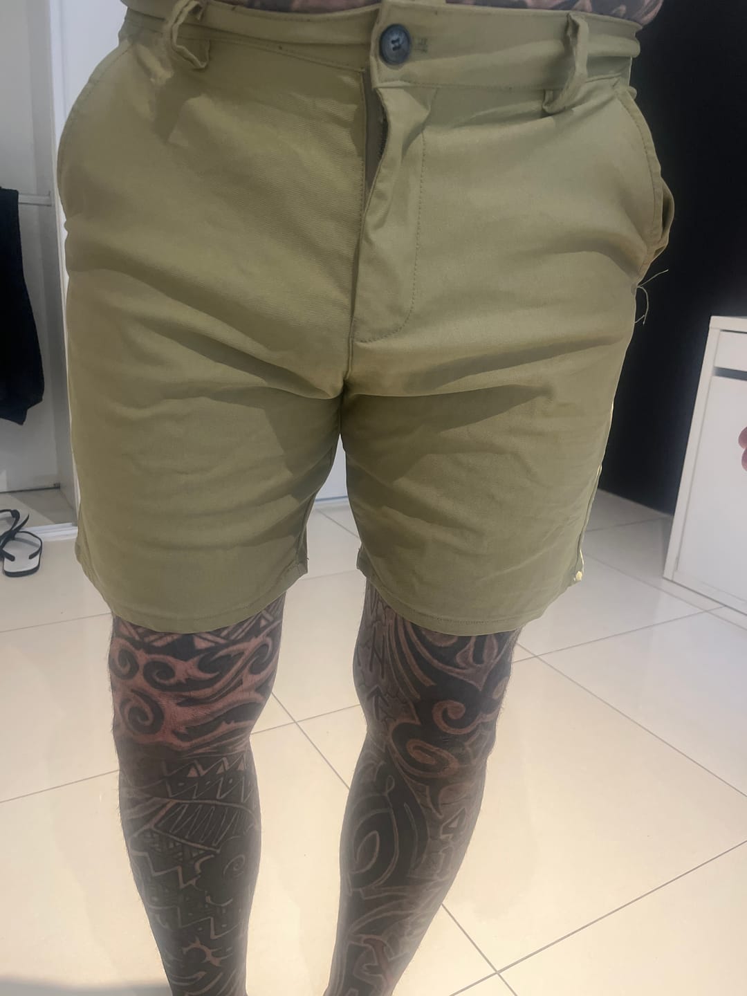 Customer photo review of Ultra-Stretch 7" Chino Shorts - Khaki