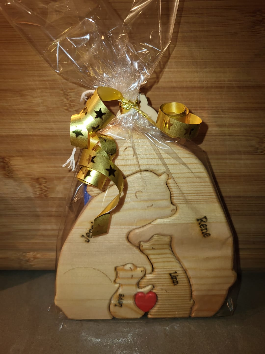 Customer photo review of Bärenfamilie - Süße Personalisierte Holzbären zum Aufstellen für die Familie