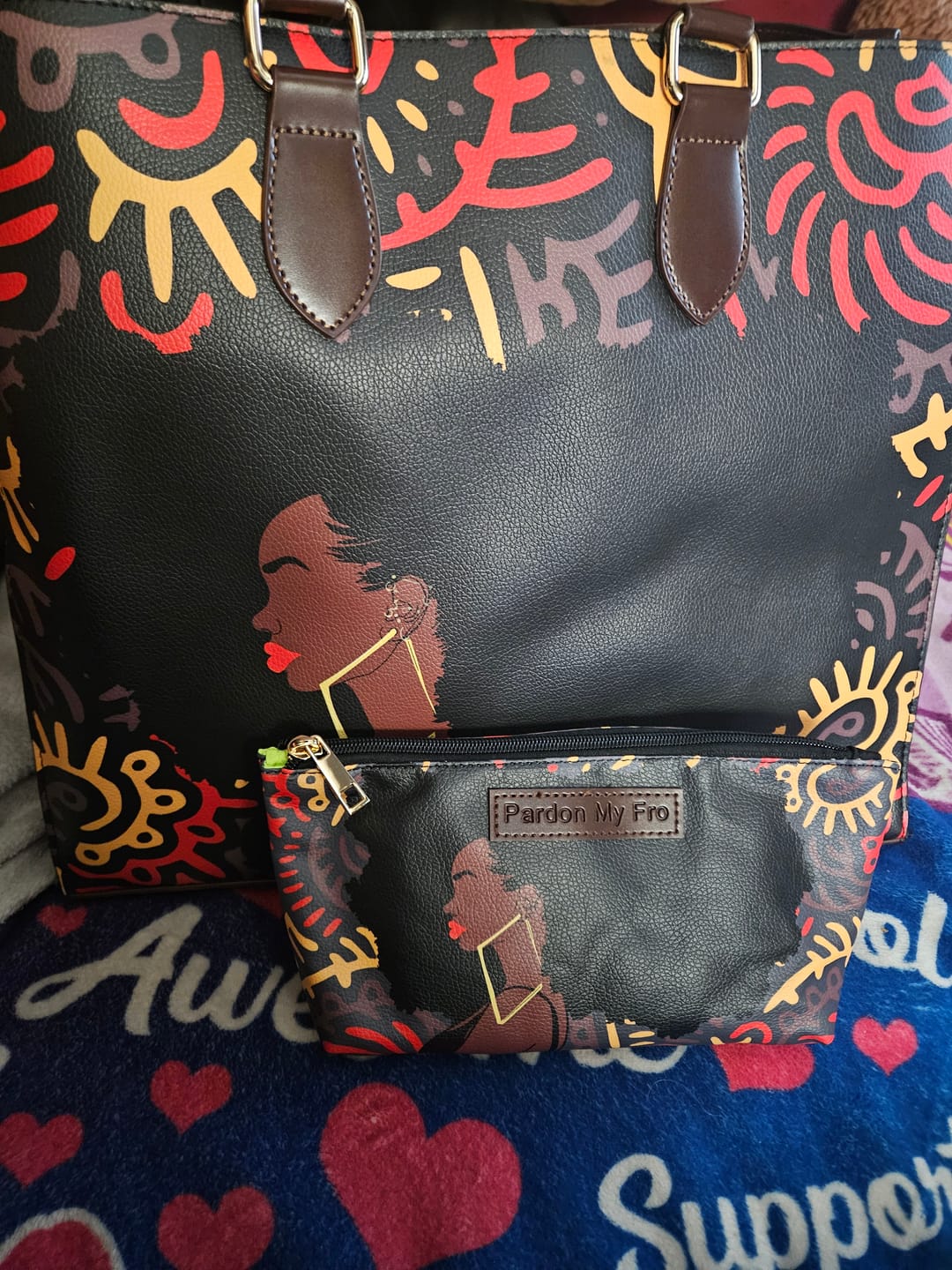 Customer photo review of Harlem Cosmetic Bag