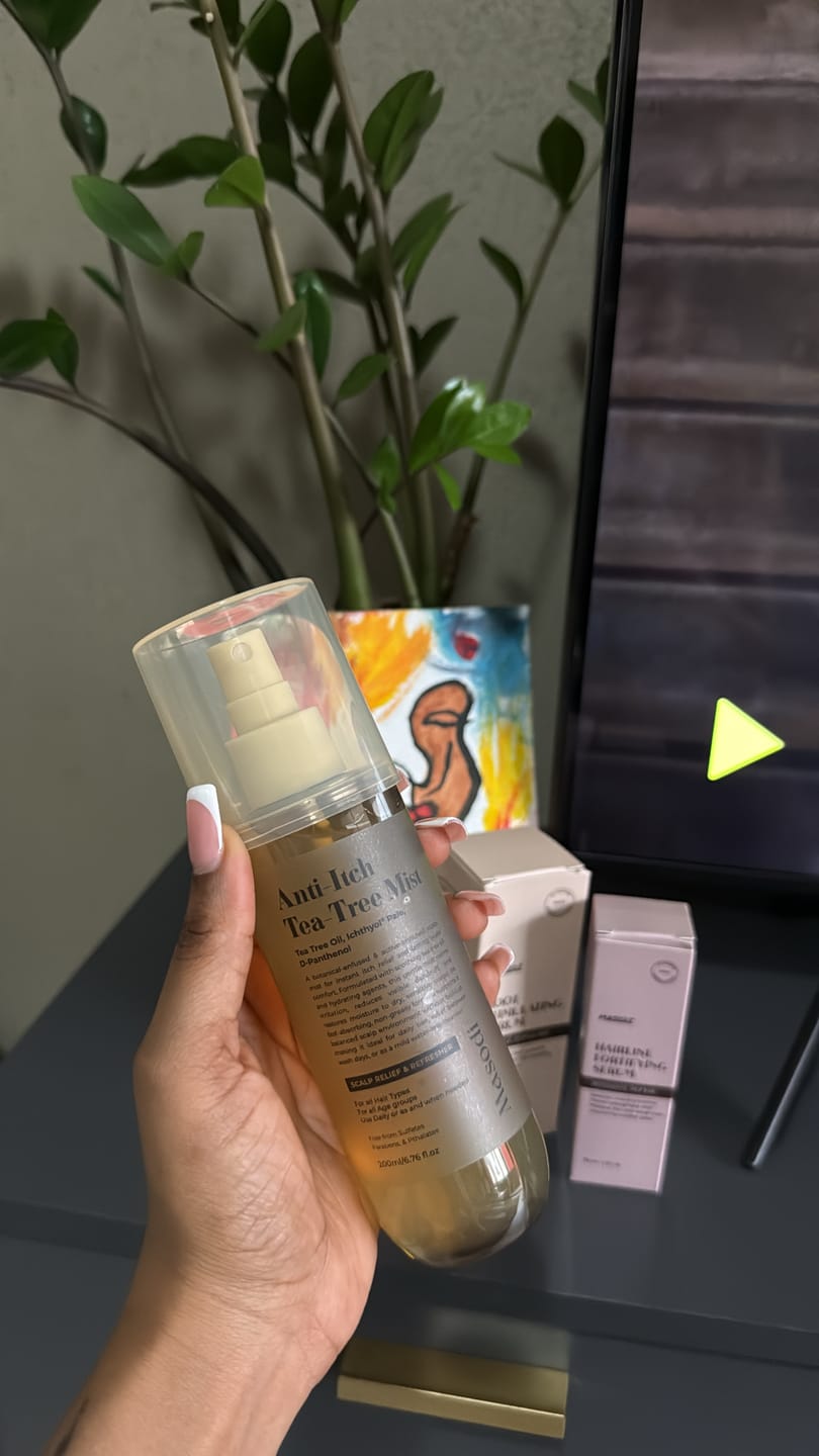 Customer photo review of Anti-Itch Tea Tree Hair & Scalp Mist 200ml