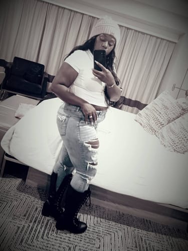 Customer photo review of 26" Glueless Boho Braids Band with Human Hair Body Wave Curls (Single Braid 22")