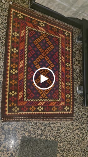 Customer video review of Pure wool kilim 4ft 5in x 3ft 3in