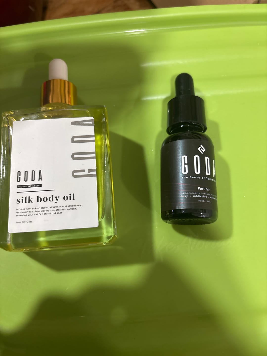 Customer photo review of Goda® Silk Body Oil