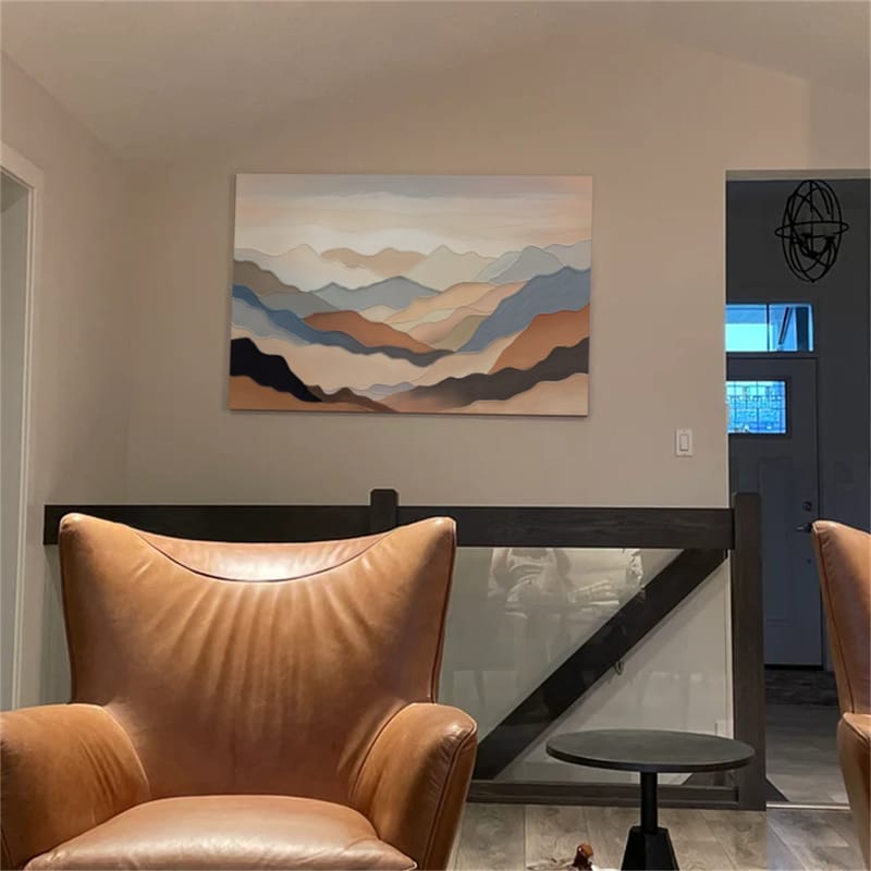 Customer photo review of Abstract Mountain Textured Canvas Art #MO023