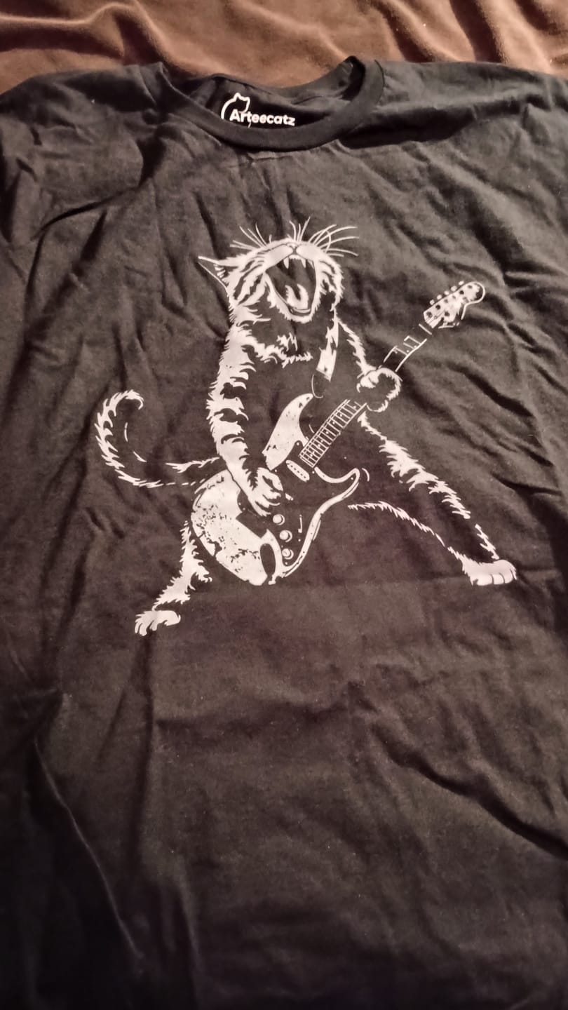 Customer photo review of Rock Kitty T-Shirt