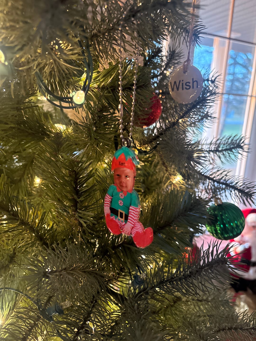Customer photo review of Adorable Newborn Baby Elf - Personalized Babys Photo Christmas Ornament