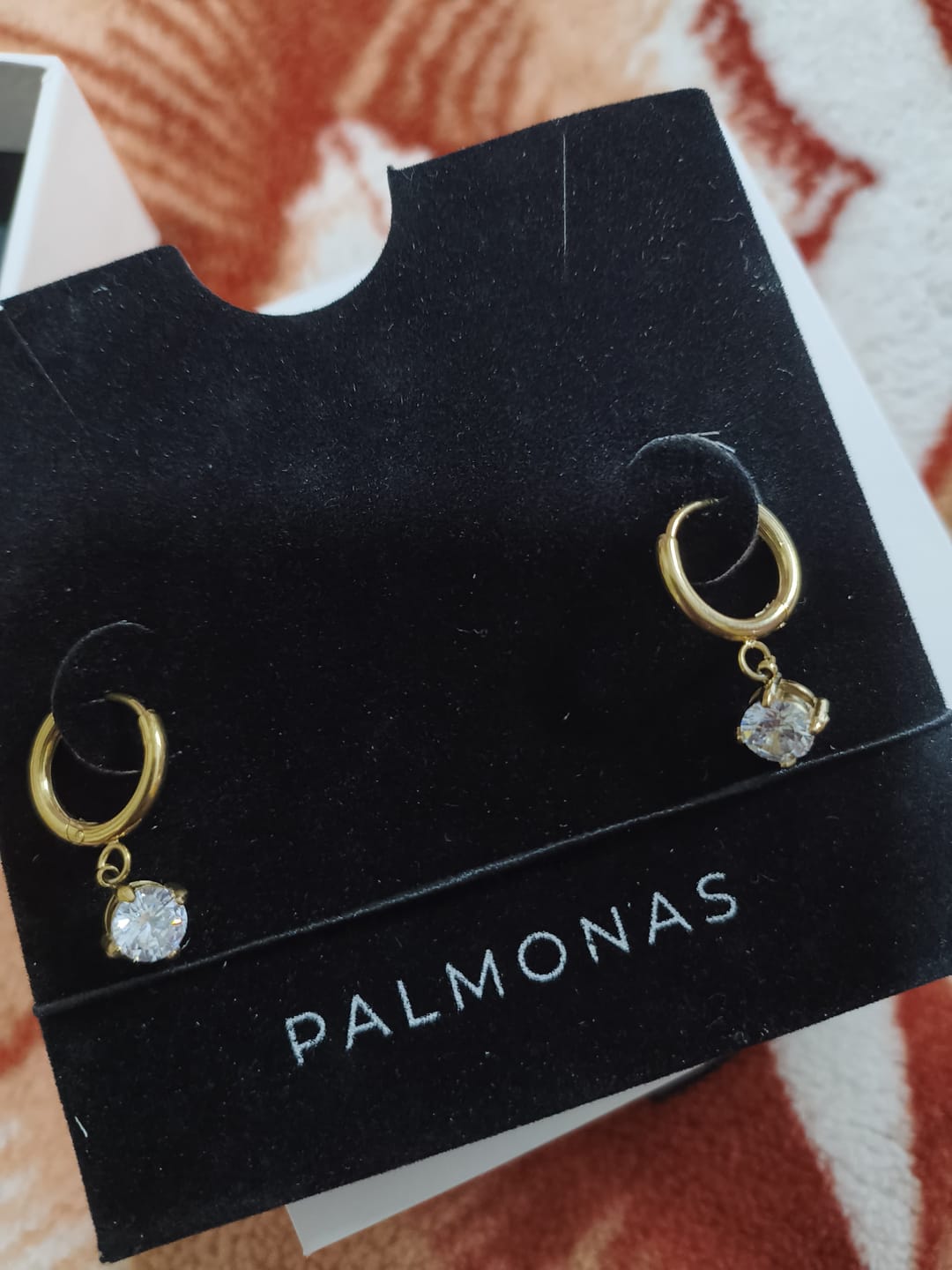 Customer photo review of Golden Sparkle Hoops