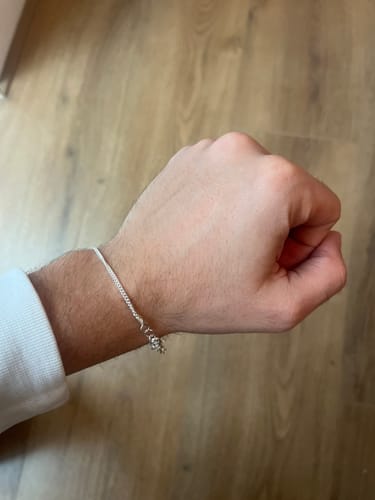Customer photo review of Mini Curb Bracelet - Silver
