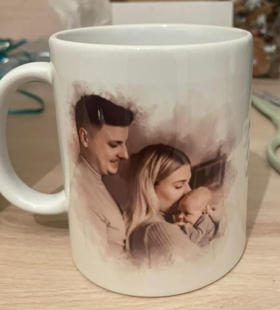 Customer photo review of Dein Foto als Aquarell Tasse Meisterwerk