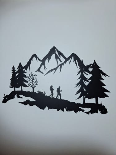 Customer photo review of Décoration Murale en Métal - Les Aventuriers de la Montagne (V.02)