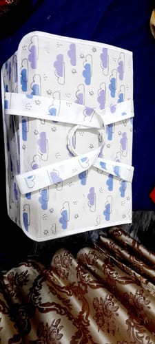 Customer photo review of Qoolish 6-Pack Drawer Organizers: Dreamy Clouds Warm Neutral Hues