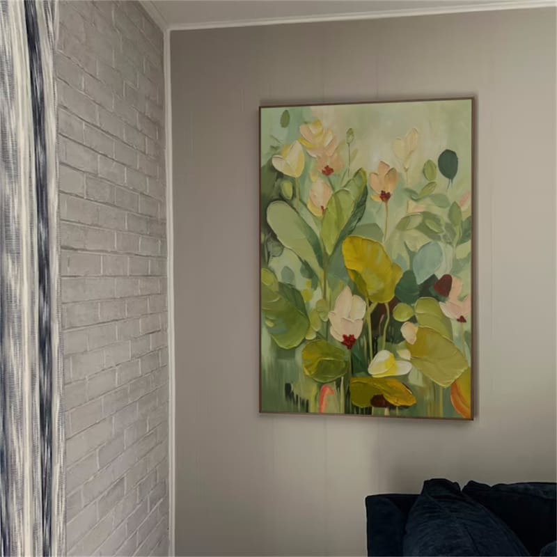 Customer photo review of Colorful Flower Textured Painting Canvas #FP013