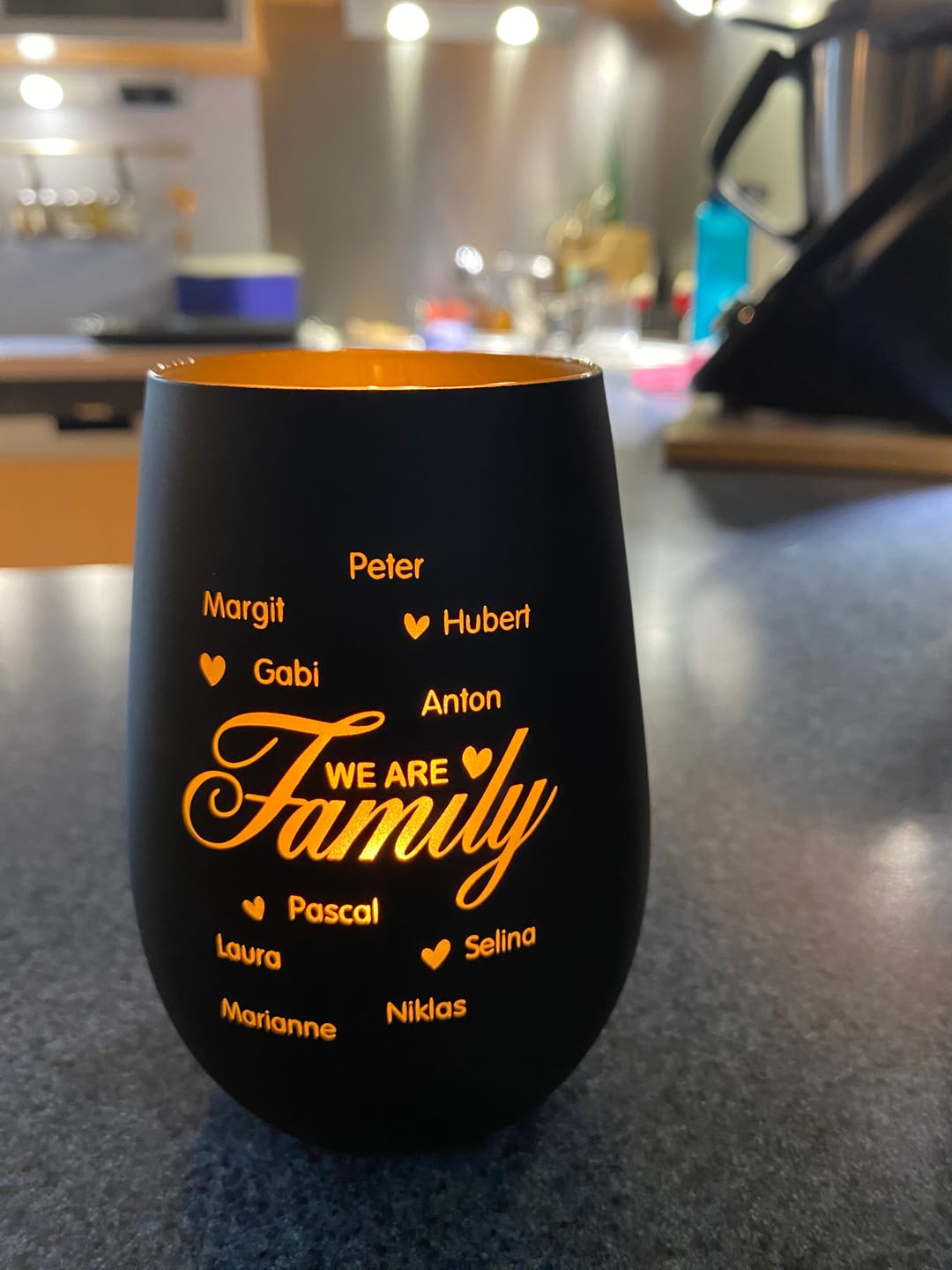 Customer photo review of We are Family - Familien-Windlicht