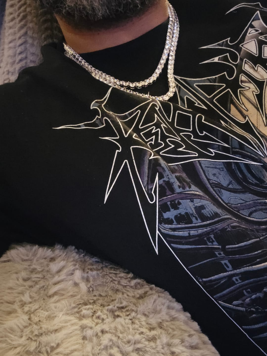 Customer photo review of 6mm Moissanite Tennis Chain - 925 Silver - D Colour - VVS1