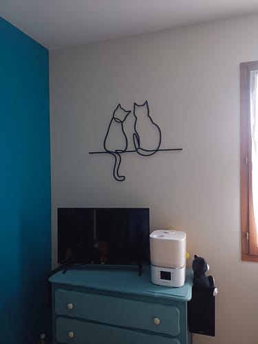 Customer photo review of Décoration Murale en Métal - Conte de Deux Chats