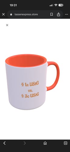 Customer photo review of TassenExpress - Becher Keramik Tasse mit Logo bedruckt 325ml Firmenlogo