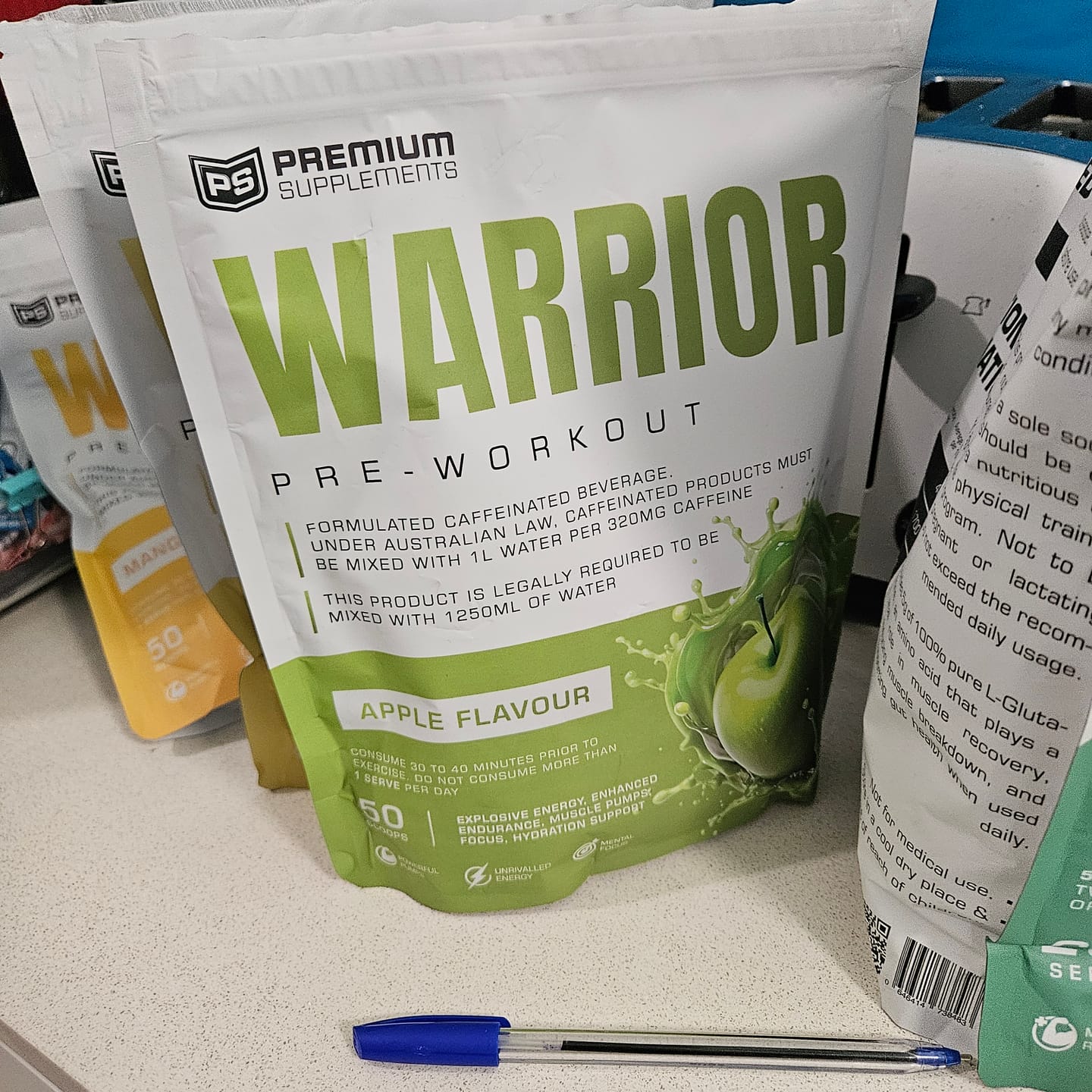 Customer photo review of Warrior High-Stimulant Pre-workout