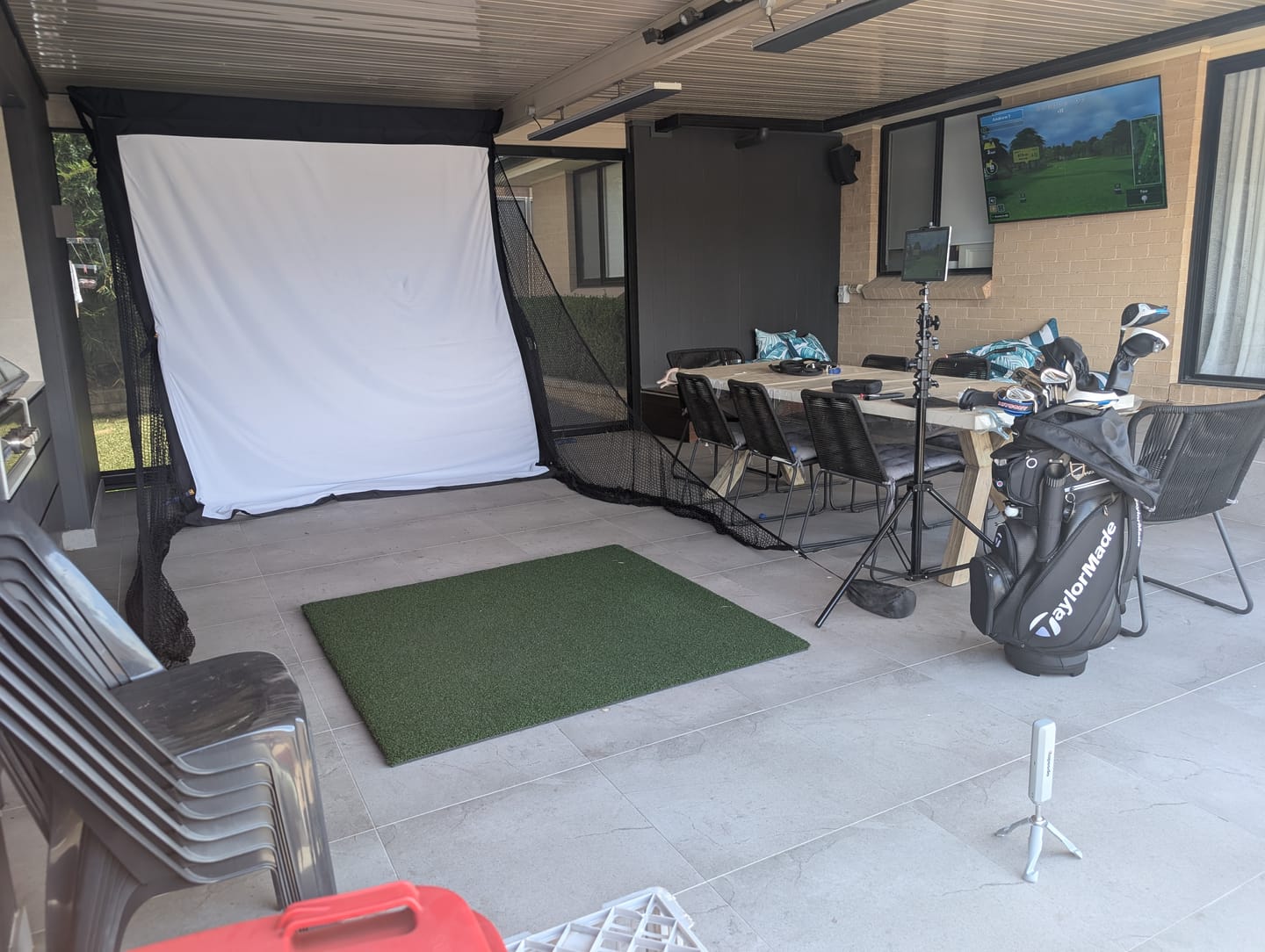 Customer photo review of Rapsodo MLM2 Pro Golf Return Net Simulator Bundle
