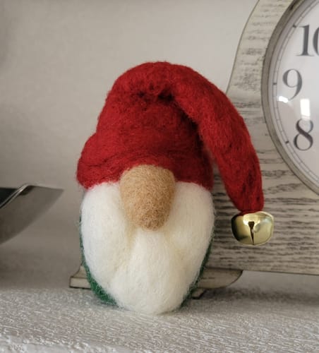 Customer photo review of Christmas Gnome Mini Needle Felting Kit