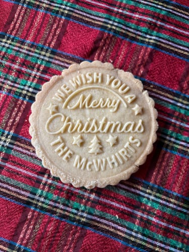 Customer photo review of Custom Christmas Cookie Stamp Embosser - Design #1