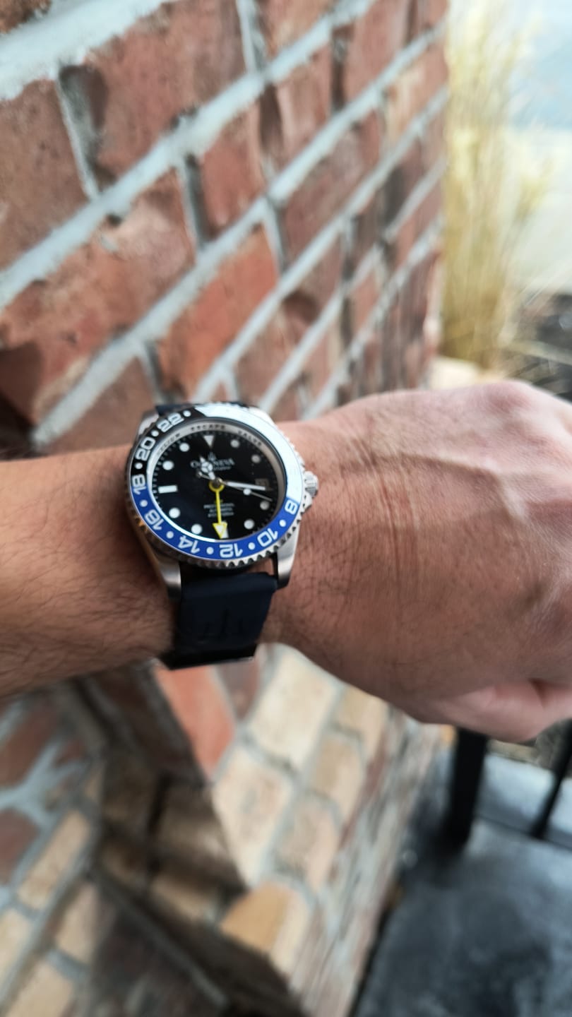 Customer photo review of Oceaneva Men's GMT TITANIUM Automatic Deep Marine Explorer 1250M Black Ceramic Bezel Watch