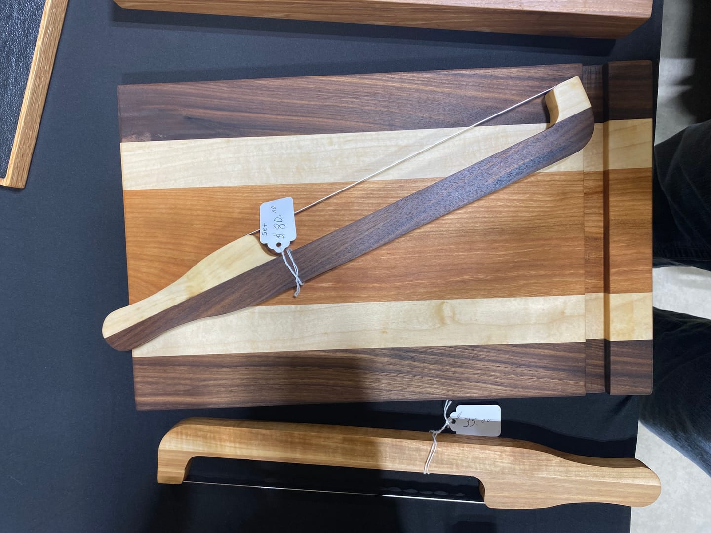 Customer photo review of 15.8X2.0" Bread Cutting Bow Knife 2 Acrylic Router Template