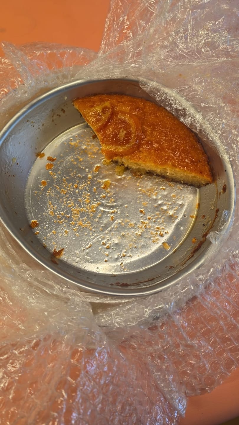 Customer photo review of Traditional Greek Portokalopita – Fresh Orange Syrup Cake – 1200g