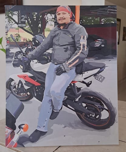 Customer photo review of Custom Portrait Paint By Numbers