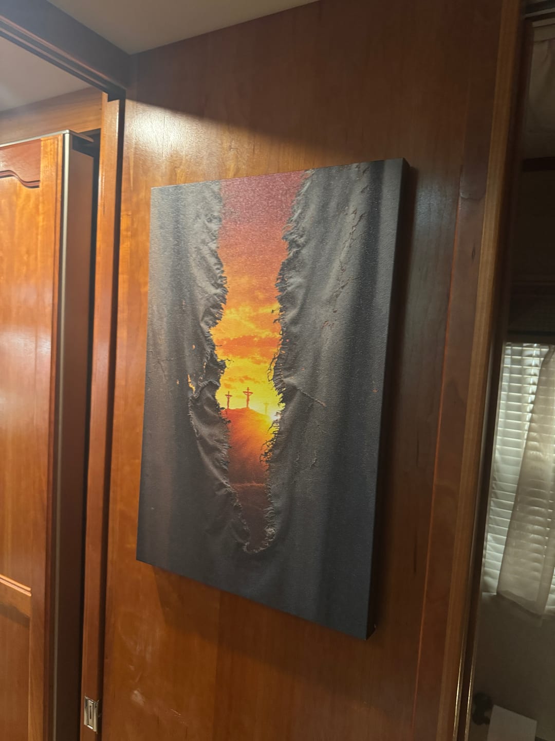 Customer photo review of The Veil Was Torn at Jesus' Crucifixion - Christian Wall Art Canvas